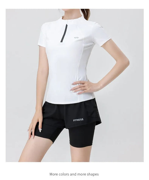 PHIGEER Open Back Long Sleeve Yoga Top for Women