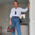 Elegant Oversized Button-Up Blouse for Women