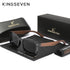 KINGSEVEN Wooden Cat Eye Sunglasses with Polarized UV400 Lenses