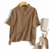 ZANZEA Elegant 3/4 Sleeve Lapel Neck Blouse for Women