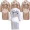 Team Bride Satin Robe with Black Letters