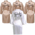 Team Bride Satin Robe with Black Letters