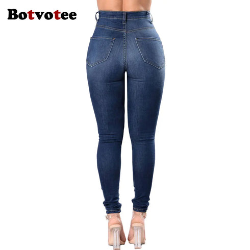 Botvotee Ripped High Waisted Skinny Jeans