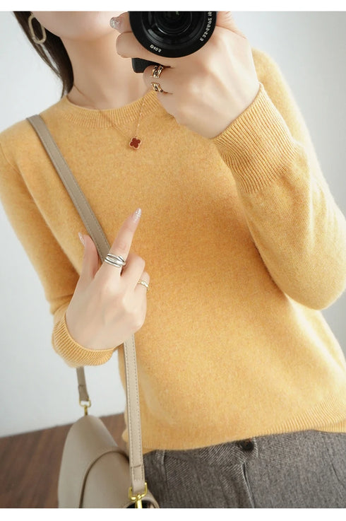Casual Knitted Pullover Sweater for Women