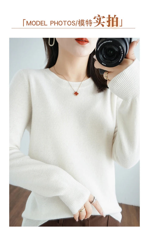 Casual Knitted Pullover Sweater for Women