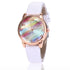 Women's Rainbow Leather Band Quartz Watch