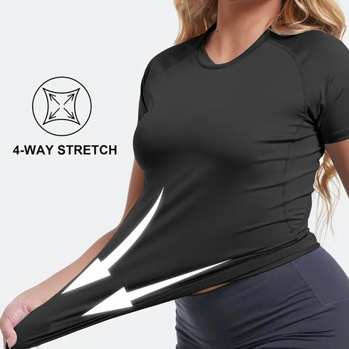 Women's Short Sleeve Compression Athletic T-Shirt