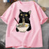 Funny Cat Noodle Ramen T Shirt for Foodie Lovers Unisex Short Sleeve Casual Top for Men Women