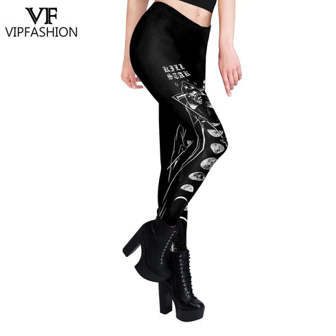 Gothic Steampunk Print Leggings for Women