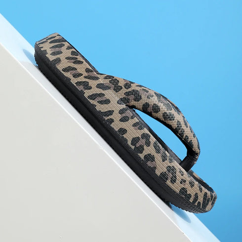 Leopard Print Summer Comfort Flip-Flops