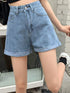 High Waist Denim Mini Shorts for Women