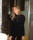 Elegant Black Blazer with Gold Buttons