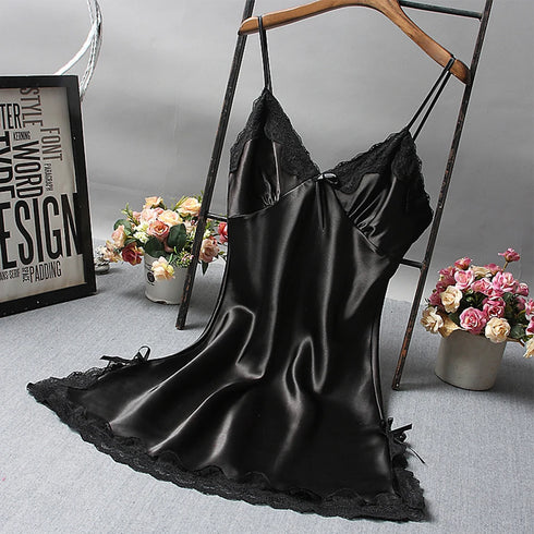 Satin Lace Nightdress for Women