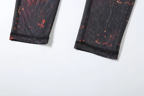 Colorful Print Backless Jumpsuit for Women