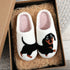 Dachshund Embroidery Furry Cotton Slippers