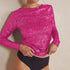 Women’s Sequined Long Sleeve Crop Top