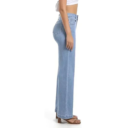 High Waist Straight Leg Jeans for Women