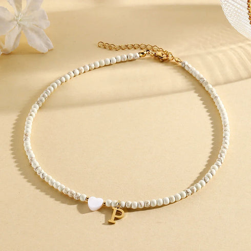 Personalised Bohemian Choker Necklace with Heart Pendant