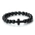 Jesus Cross Natural Stone Bracelet for Men
