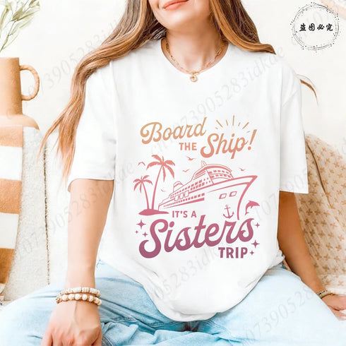 Cruise Ship Graphic T-Shirt for Women