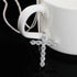 925 Sterling Silver Cross CZ Pendant Necklace