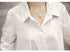 White Casual Oversized Blouses Women 2024 Autumn Korean Fashion Mid Length Winter Loose Long Sleeves Femal Blouses