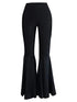 Plus Size Black Flare Pants for Women