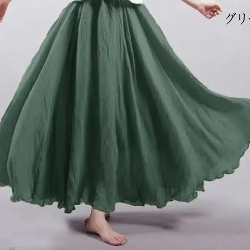 Fashion Clothes Women Clothing Skirts Vintage Y2k Elegant Bohemian Cotton Linen Long Skirt Casual Style