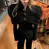 Elegant Black Blazer with Gold Buttons