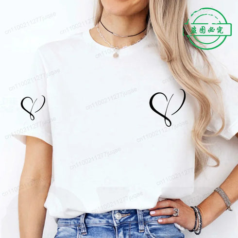 Women’s Heart Design Casual T-Shirt