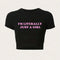 Women's Letter Printed Crop T-Shirt