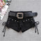 Low Rise Denim Shorts with Lace-Up Detail
