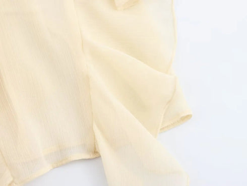 Women’s Casual Ruffled V-Neck Blouse