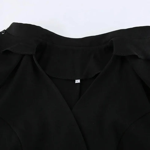 Elegant Black Blazer with Gold Buttons