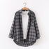 Plaid Flannel Shirt for Women - Casual Long Sleeve Top