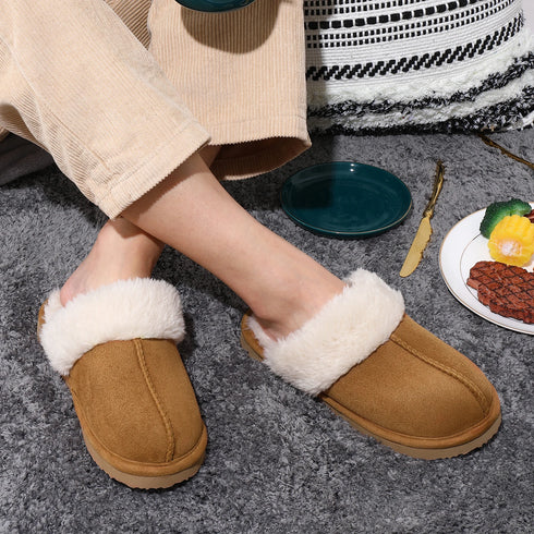 Fluffy Faux Fur Winter Slippers for Women