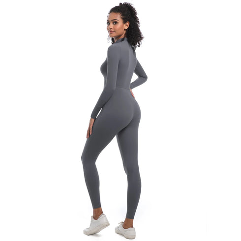 Women's Seamless Long Sleeve Sports Bodysuit