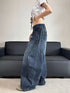 Chic Embroidered Patchwork Loose Fit Jeans for Women