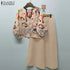 ZANZEA Autumn Floral Printed Blouse and Wide Leg Trousers Set