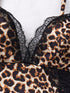 Leopard Print Lace Tie-Up Camisole Nightgown