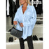 Plus Size Women's Button-Up Lapel Long Sleeve Shirt