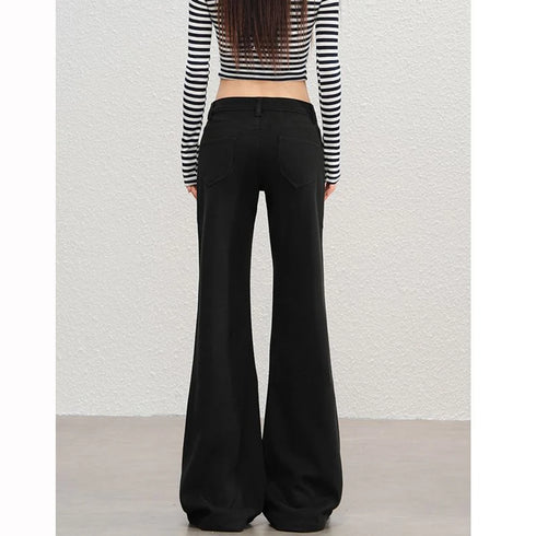 Women's High Waist Wide Leg Denim Trousers