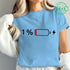 1% Battery Print Graphic Casual T-Shirt for Women
