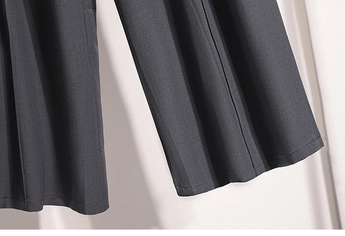 Plus Size Wide Leg Trousers for Women - Autumn 2024