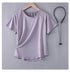 DRUR Women Sports T-shirt Short Sleeve Quick Dry Loose Compression Shirt Female Summer Fitness Sweatshirt Running Gym Tops New