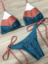Multicolour Push Up Ribbed Bikini Set