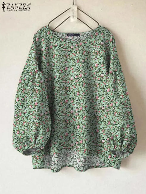 Floral Long Sleeve Blouse for Women