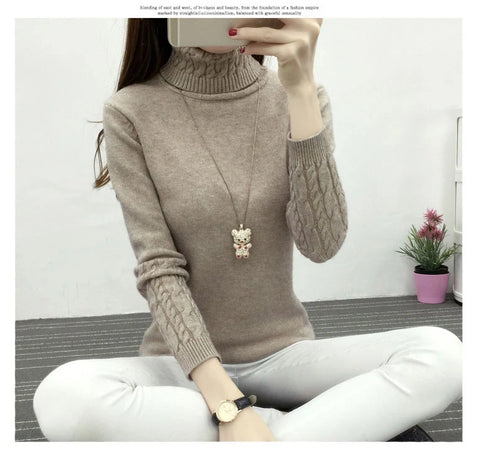 Women's Turtleneck Knitted Sweater
