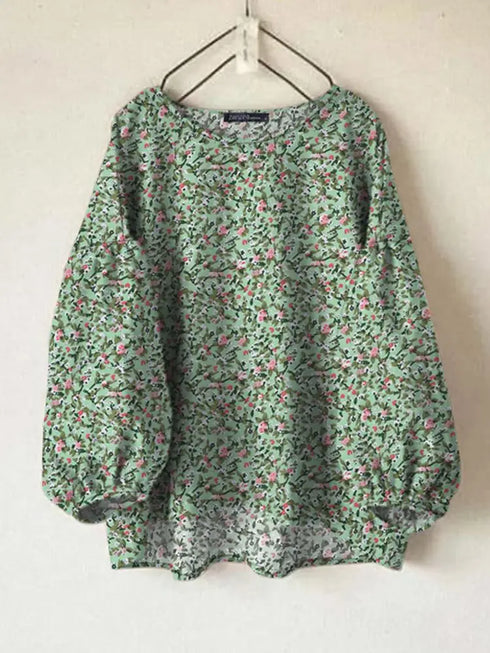 Floral Long Sleeve Blouse for Women