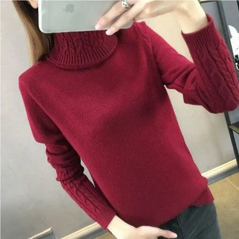 Women's Turtleneck Knitted Sweater